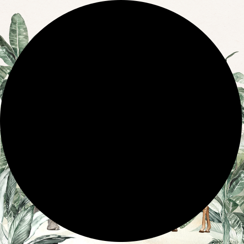 Raamsticker met giraffe en olifant 60 cm