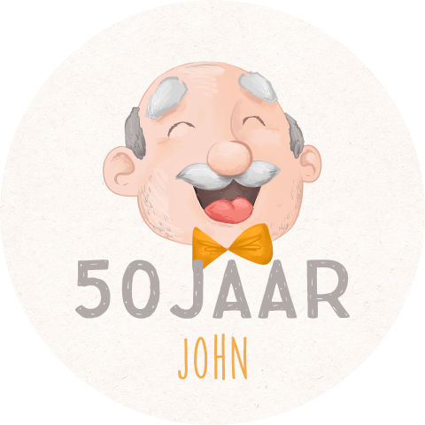 Raamsticker Abraham verjaardagsfeest | ⌀ 60 cm