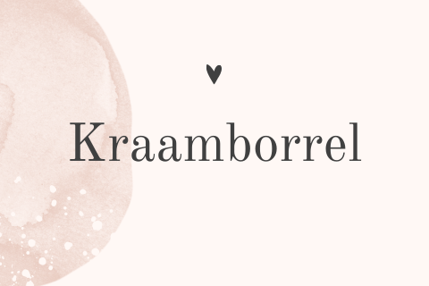 Kleine kraamborrel uitnodiging met watercolour