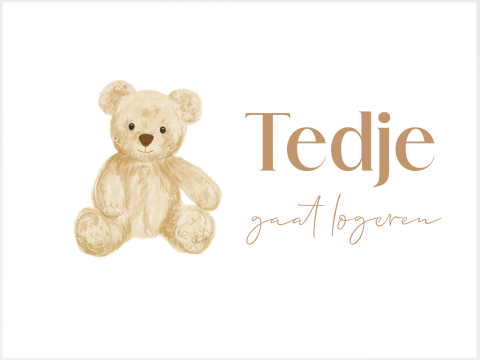 Kinderkoffertje met naam en lief beertje
