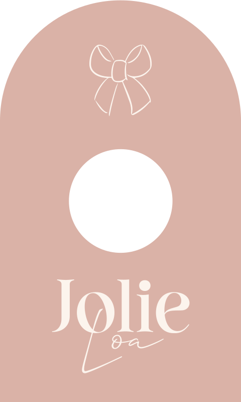 Boogkaartje roze met strikje