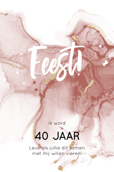 Uitnodiging verjaardagsfeest 40 jaar