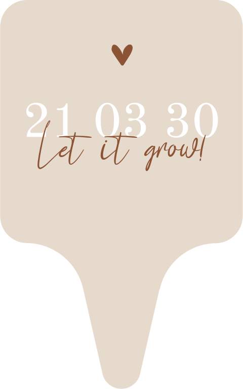 Plantenprikker voor trouwbedankjes met hartje - 10 stuks