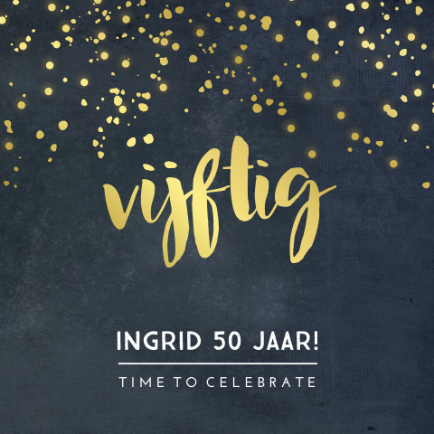 Stijlvolle 50 jaar verjaardag uitnodiging
