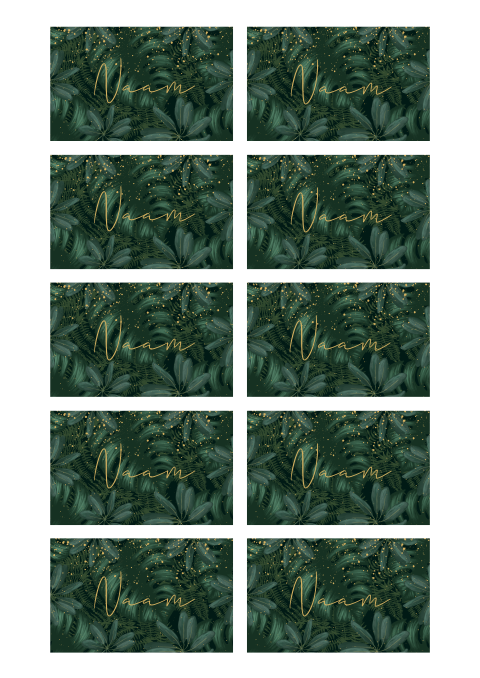 Naamkaartjes jungle botanisch