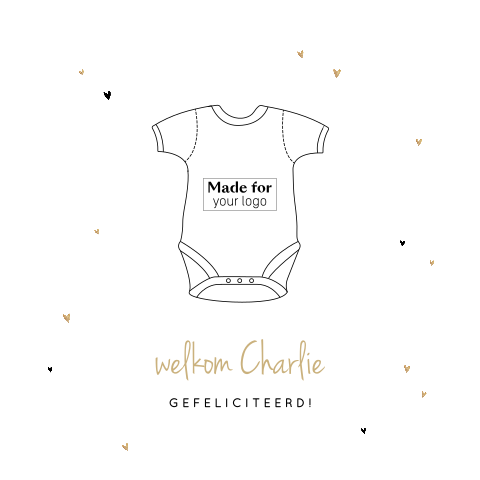 Wenskaart voor geboorte baby van collega of werknemer