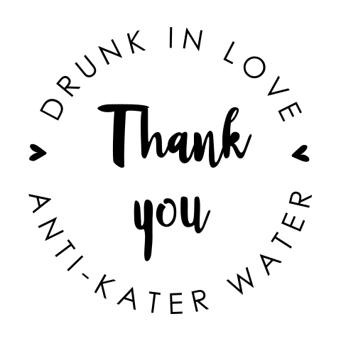Sticker voor katerwater zwart-wit | 12 stuks