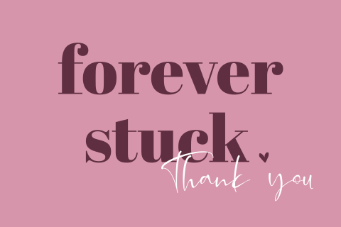 Bedankkaart voor bruiloft met colorblocking en quote