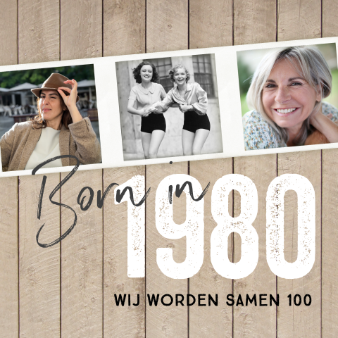 Uitnodiging samen 100 feest met geboortejaar