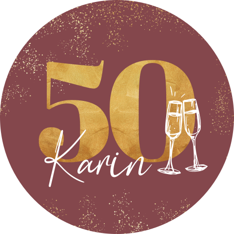 Raamsticker maken verjaardag 50 jaar | ⌀ 60 cm