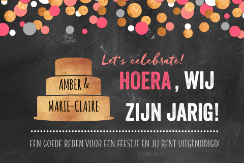 Vrolijke verjaardagsuitnodiging samen feest