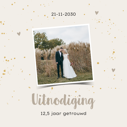 Uitnodiging koperen jubileum met foto
