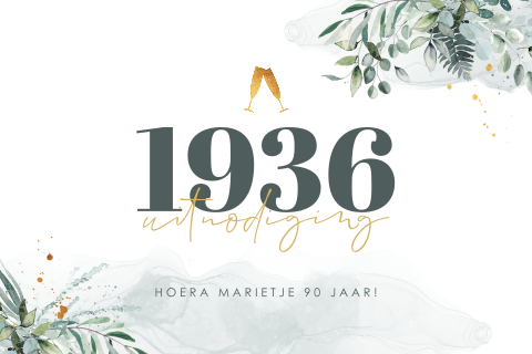 Verjaardagsuitnodiging met geboortejaar