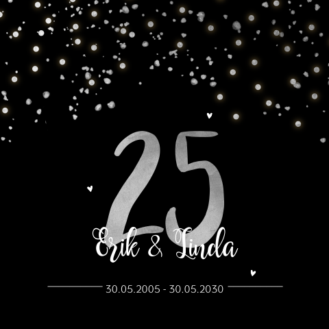 Kaart 25 jaar getrouwd
