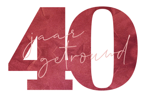 Originele jubileumkaart in cijfer 40 vorm