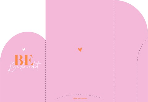 Insteekhoes in colorblocking roze en oranje met foto's