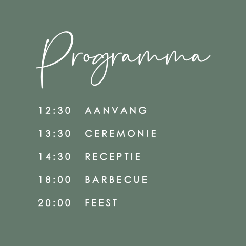 Programmakaart Trendy Jungle groen