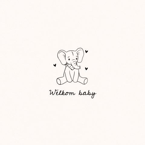 Wenskaart geboorte 'welkom baby'