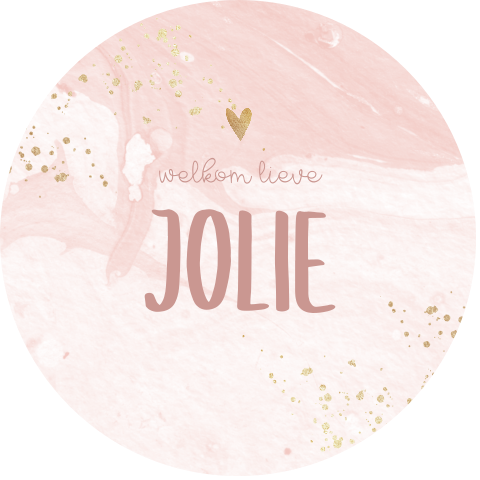 Raamsticker rond meisje 60 cm