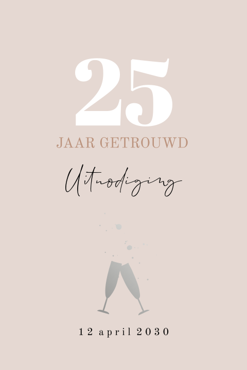 Originele jubileumkaart 25 jaar getrouwd