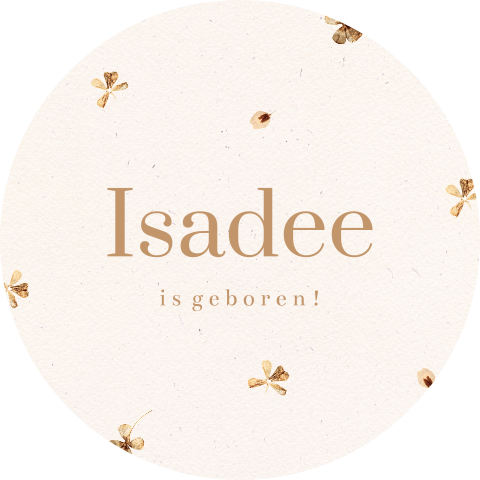 Stijlvolle raamsticker met droogbloemen