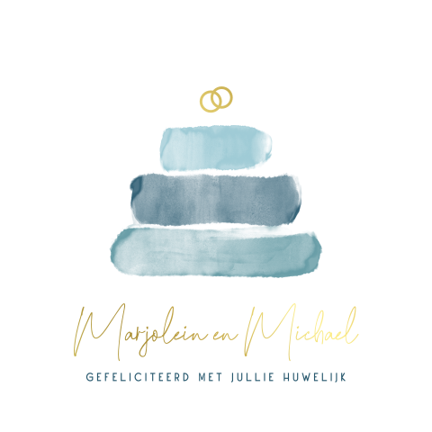Wenskaart felicitatie huwelijk