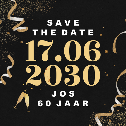Uitnodiging verjaardag 60 jaar gouden confetti
