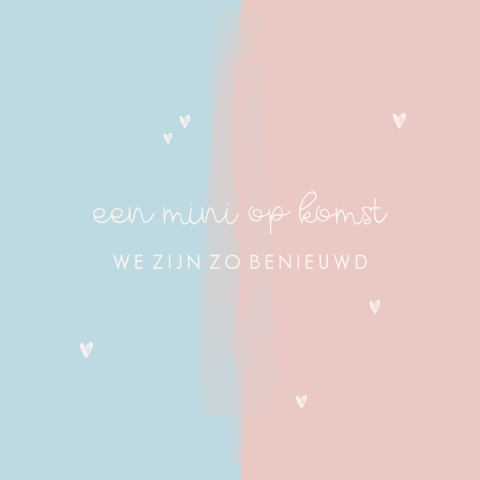 Felicitatiekaart zwangerschap baby gender reveal