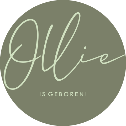 Typografische raamsticker jongen in groen