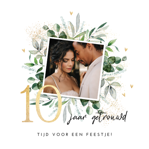 Uitnodiging 10 jaar getrouwd botanisch