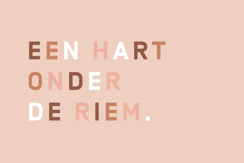Wenskaart sterkte hart onder de riem