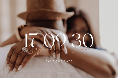 Save the date met grote foto en hoogglans
