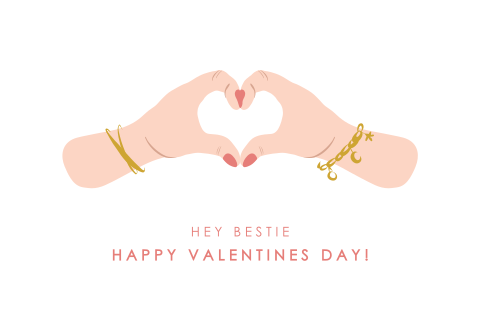 lieve Valentijnskaart met schattige illustratie