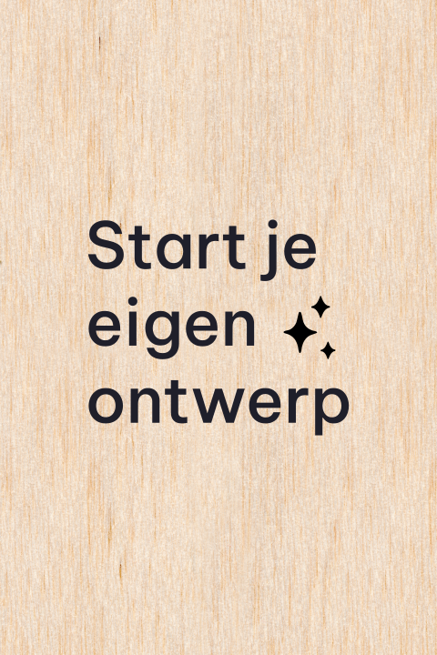 Zelf uitnodiging maken hout | staand