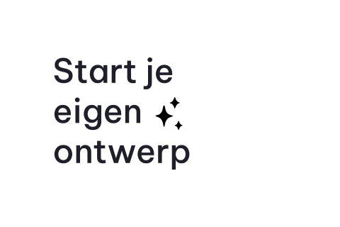 Blanco trouwkaart asymmetrische vorm met ronde hoeken