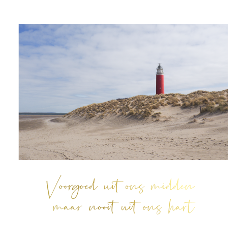 Condoleancekaart met foto en goudfolie