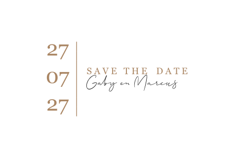 Save the Date bruiloft met golvende rand