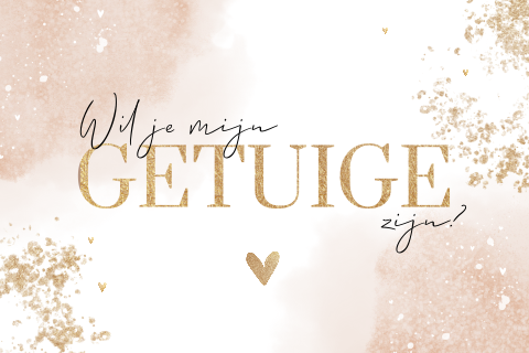 Stijlvolle getuigekaart met watercolour