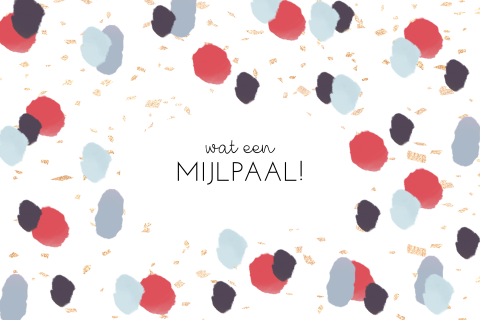 Vrolijke felicitatiekaart jubilaris