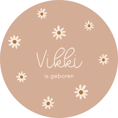 Lieve raamsticker voor geboorte meisje