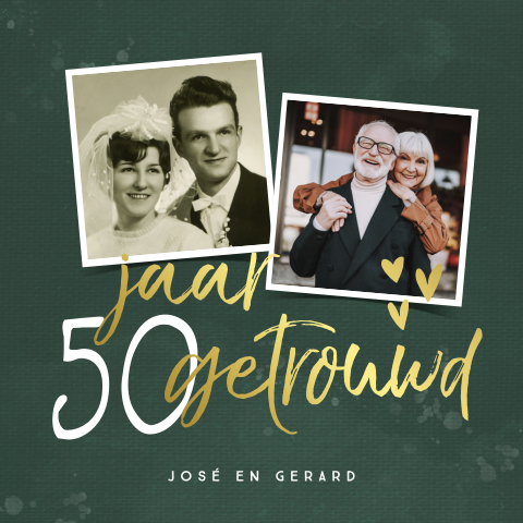 Jubileumkaart 50 jaar getrouwd