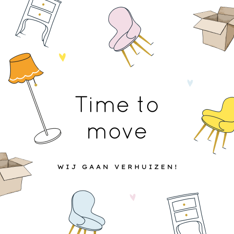 Verhuiskaart met meubels