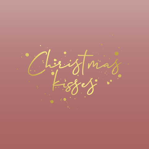 Kerstkaart feestelijk met goudfolie spetters