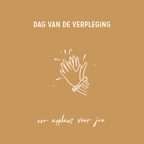 Wenskaart dag van de verpleging applaus
