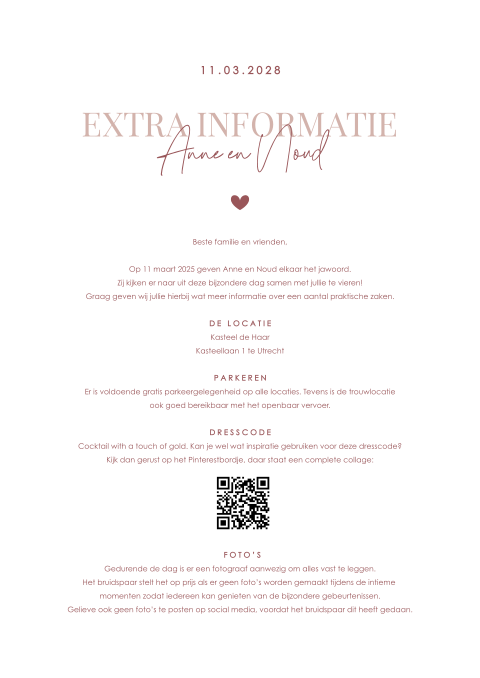 Ceremoniemeesterbrief oud roze