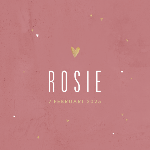 Geboortekaartje meisje maken met hartjes