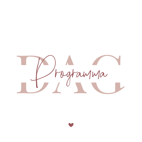 Dagprogramma typografisch oudroze