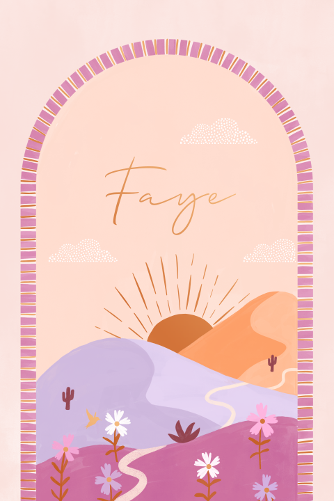 Geboortekaartje in trendkleuren met koperfolie