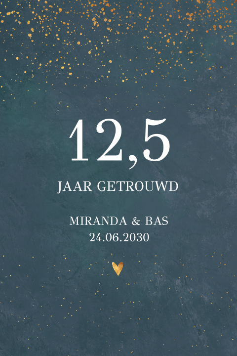 Uitnodiging 12 en half jaar getrouwd
