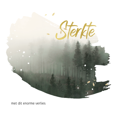 Condoleance wenskaart met goudfolie